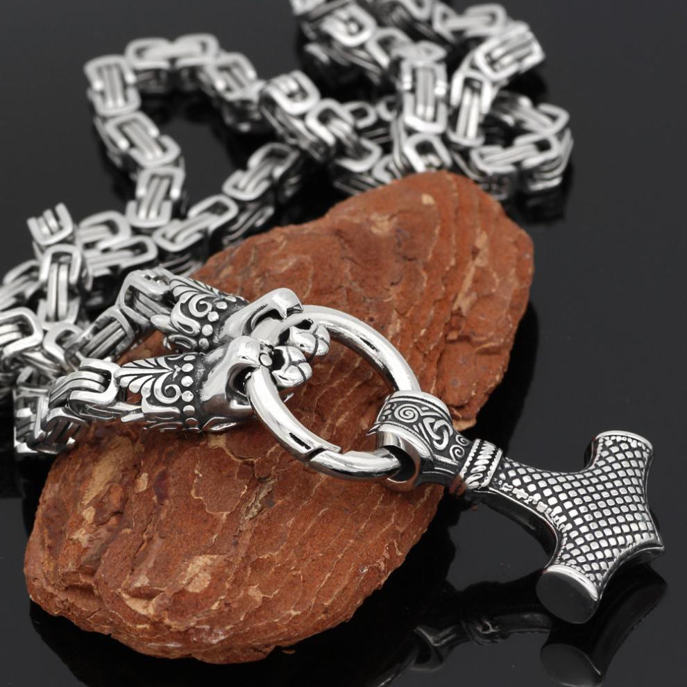 WorldNorse Fenrir Viking Thor's Hammer Necklace & Bracelet