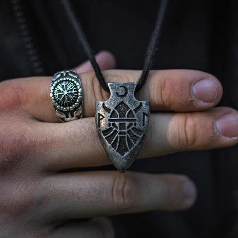 WorldNorse Men's Viking Odin Rune Arrowhead Necklace - image 3