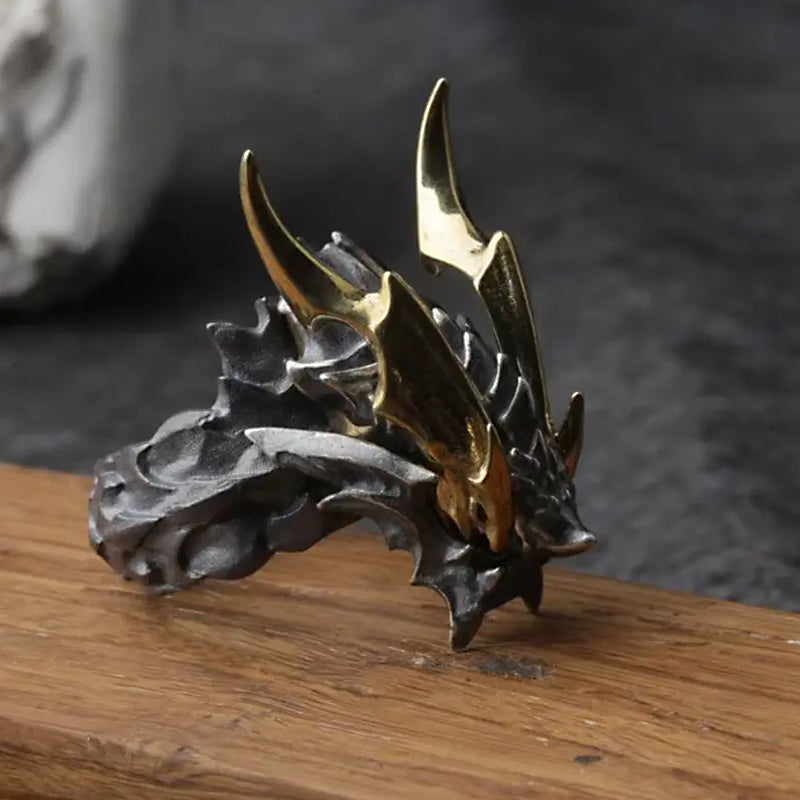 WorldNorse Retro Evil Dragon Adjustable Ring - Dragon - image 0