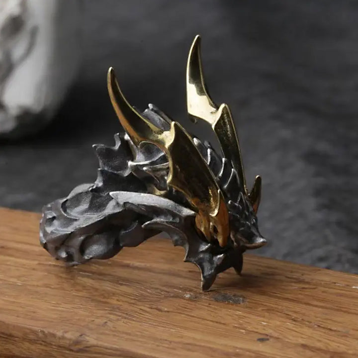 WorldNorse Retro Evil Dragon Adjustable Ring - Dragon - image 0