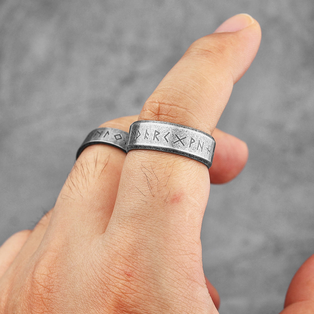 WorldNorse Vintage Viking Runes Stainless Steel Ring - image 7