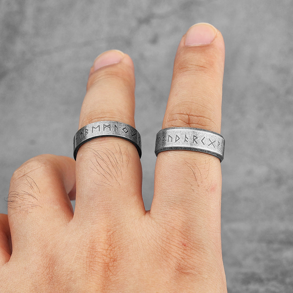 WorldNorse Vintage Viking Runes Stainless Steel Ring - image 6