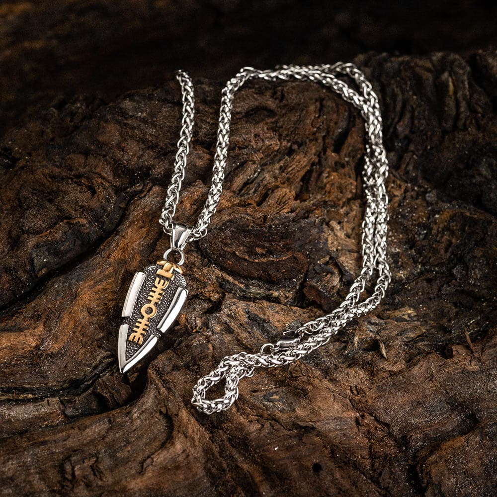 WorldNorse Solid Double Sided Odin’s Spear Valknut Amulet Necklace - image 4