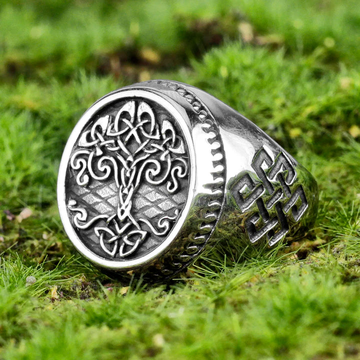 WorldNorse Vintage Stainless Steel Tree Of Life Ring - image 8
