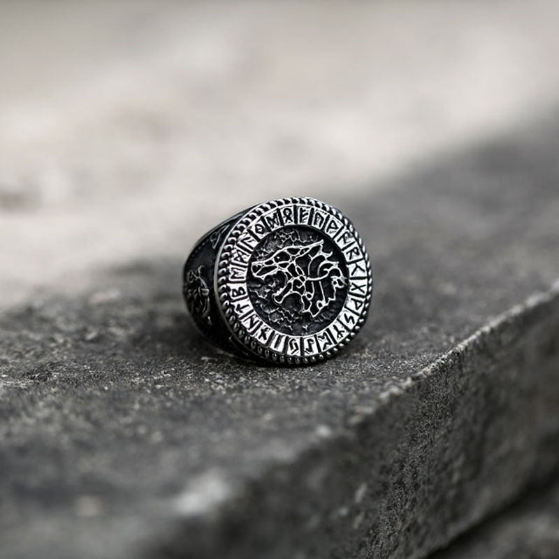 WorldNorse Fenrir Wolf Amulet Signet Viking Ring - image 1