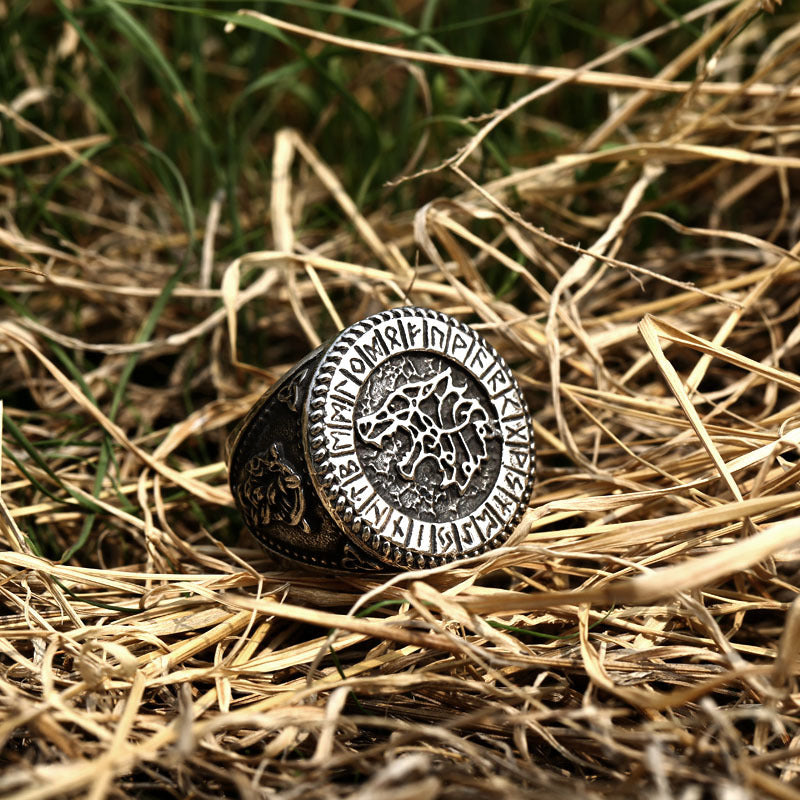 WorldNorse Fenrir Wolf Amulet Signet Viking Ring - image 4