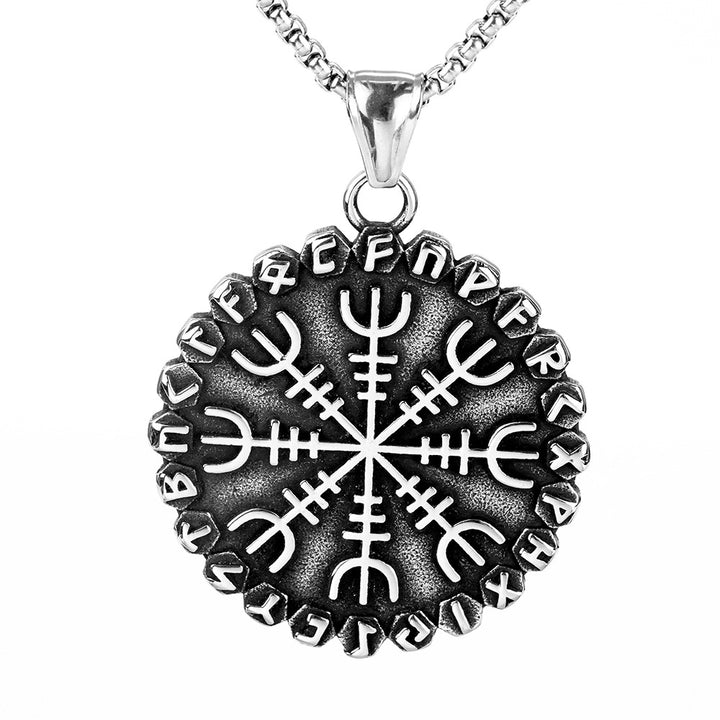 WorldNorse Classic Odin Viking Compass Rune Necklace - image 8