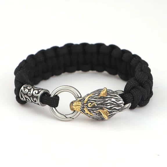 WorldNorse Nordic Mjolnir Wolf Head Bracelet - image 4