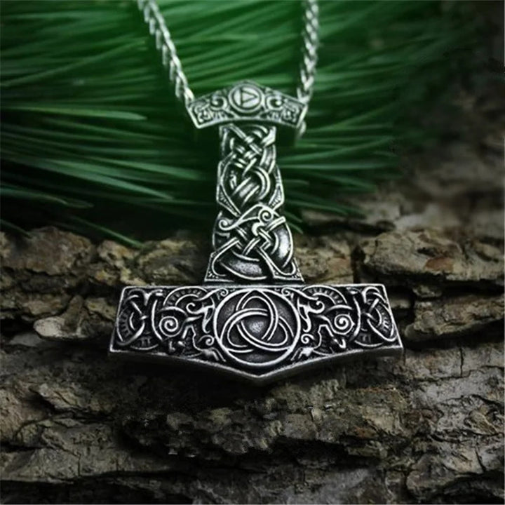 WorldNorse Stainless Steel Mjolnir Viking Necklace - Silver - image 4