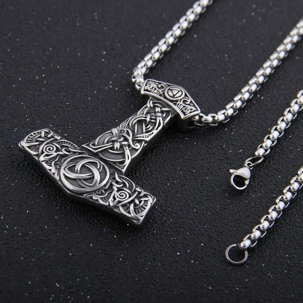 WorldNorse Stainless Steel Mjolnir Viking Necklace - image 6
