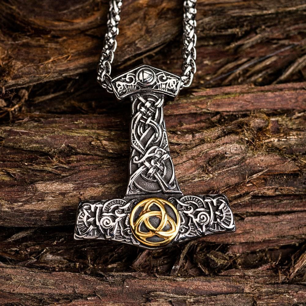 WorldNorse Stainless Steel Mjolnir Viking Necklace - image 2