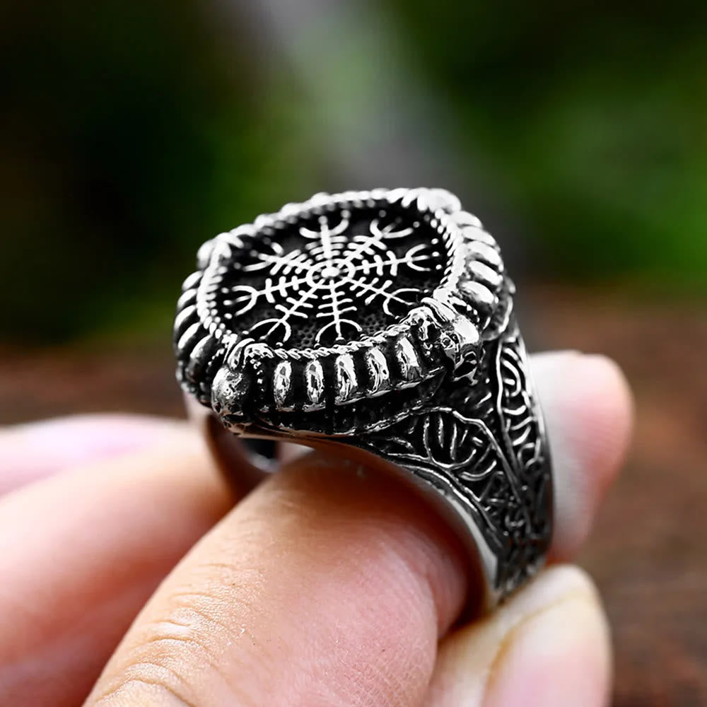 WorldNorse Viking Stainless Steel Compass Ring - image 1