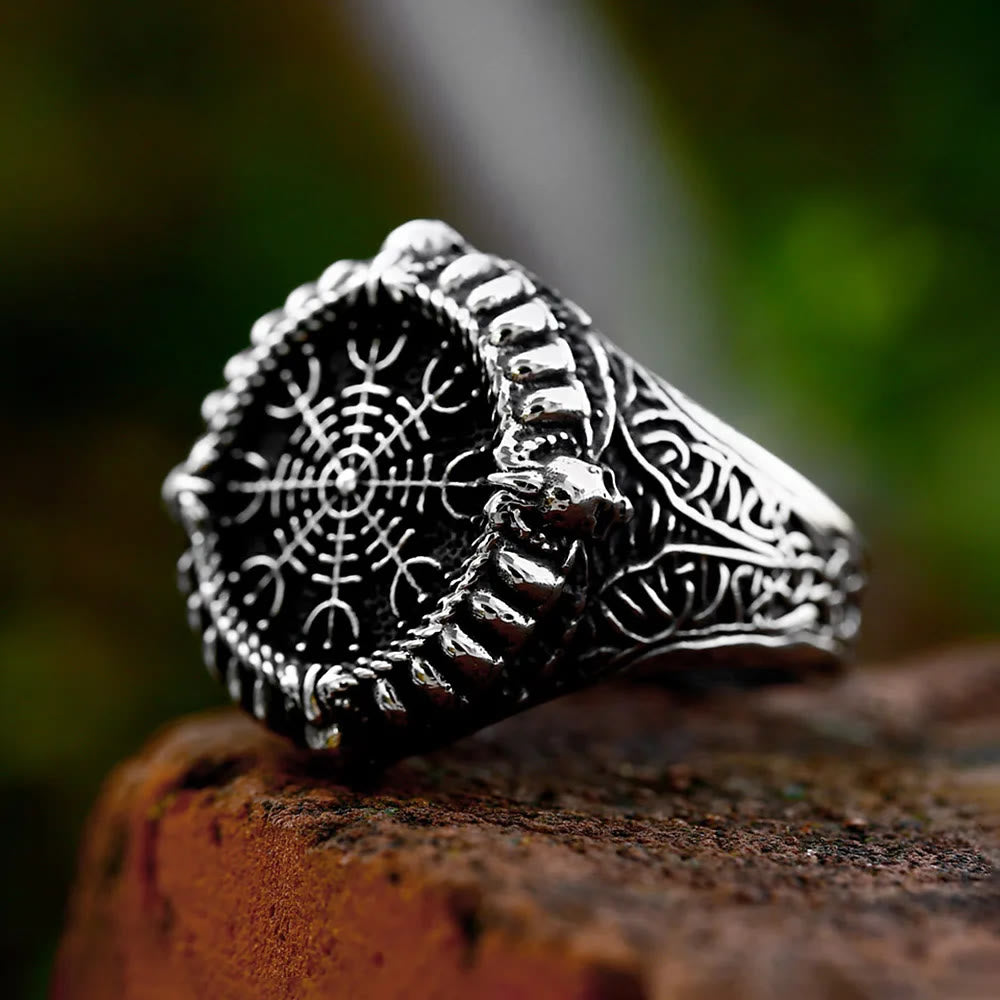WorldNorse Viking Stainless Steel Compass Ring - image 2
