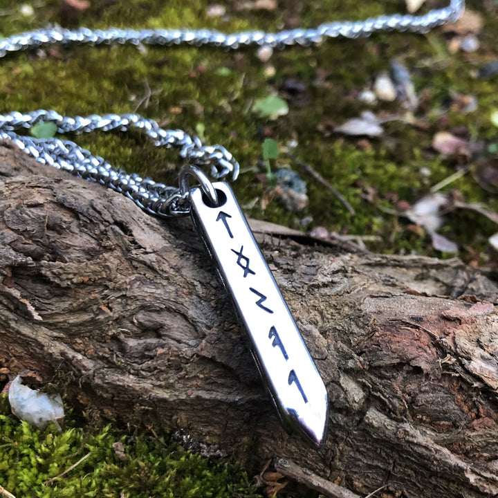 WorldNorse Three-dimensional Cone Type Rune Nordic Necklace