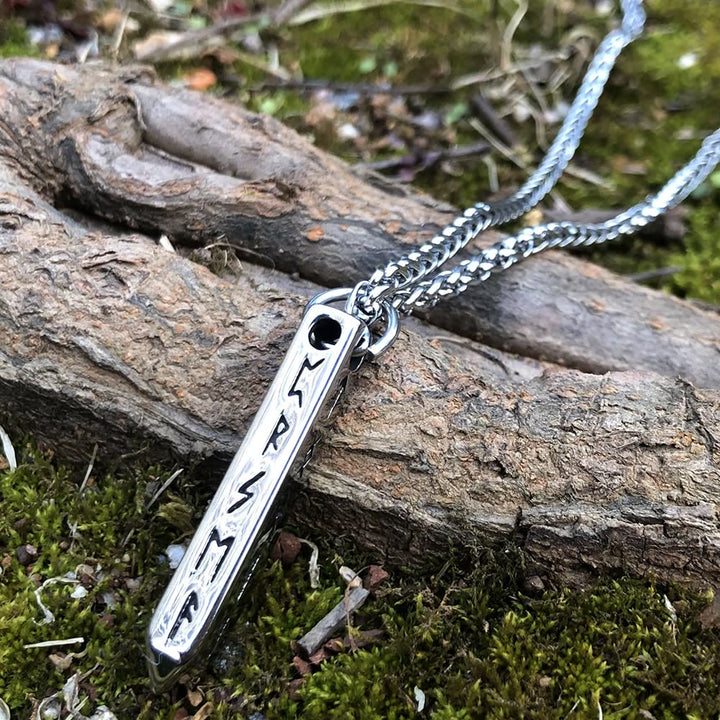 WorldNorse Three-dimensional Cone Type Rune Nordic Necklace