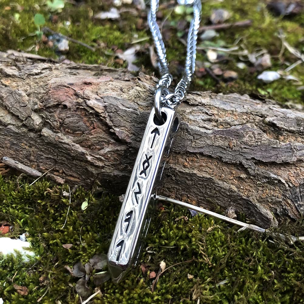 WorldNorse Three-dimensional Cone Type Rune Nordic Necklace