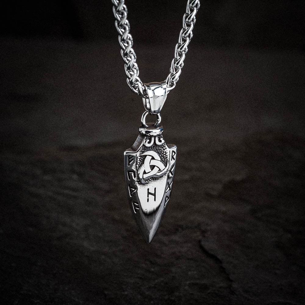 WorldNorse Spear Rune Triple Horn Of Odin Necklace - Spear - image 3