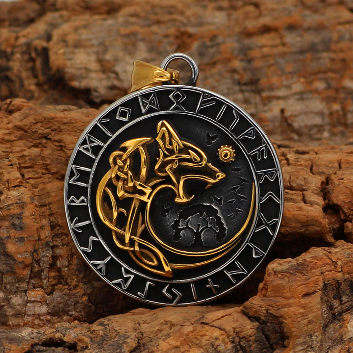 WorldNorse Wolf Head Rune Viking Fenrir Necklace - image 4