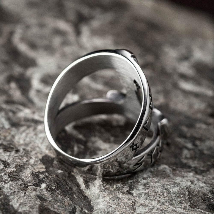 WorldNorse Bold Viking Open Mjolnir Hammer Ring - image 3