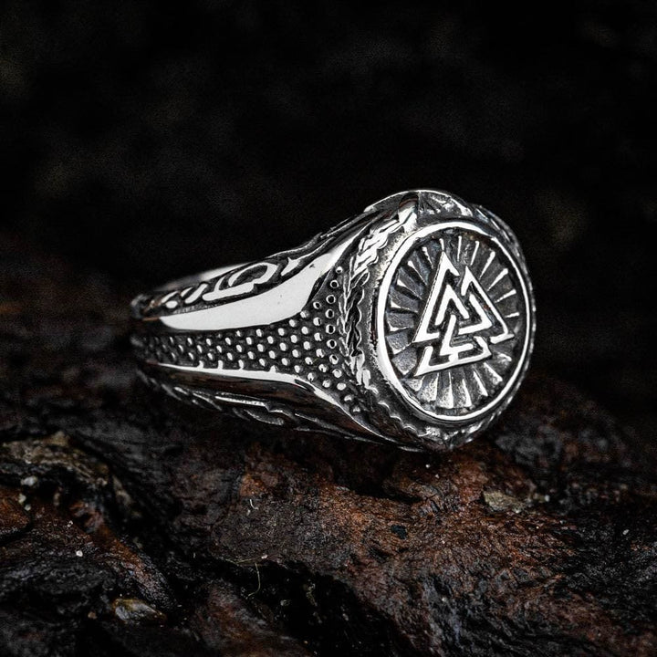 WorldNorse Valknut Celtic Knot Amulet Ring - UK Size Z（US 13) - image 0