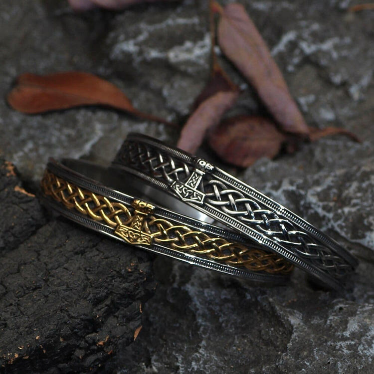 WorldNorse Stainless Steel Vikings Style Mjolnir Bracelet - image 0
