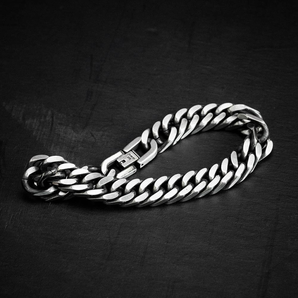 WorldNorse Thick Chain Dragon Weave Cuban Bracelet