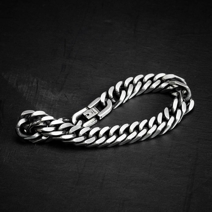WorldNorse Thick Chain Dragon Weave Cuban Bracelet