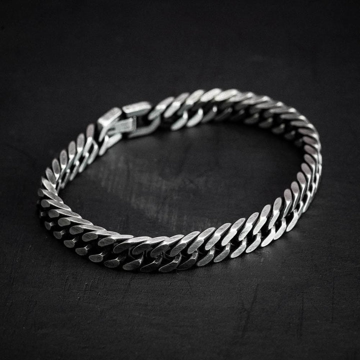 WorldNorse Thick Chain Dragon Weave Cuban Bracelet