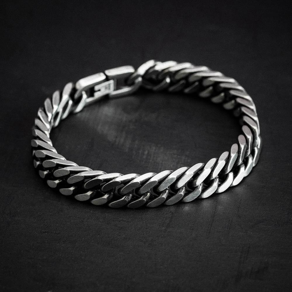 WorldNorse Thick Chain Dragon Weave Cuban Bracelet