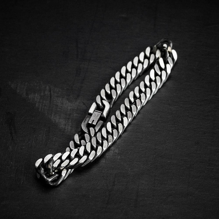 WorldNorse Thick Chain Dragon Weave Cuban Bracelet