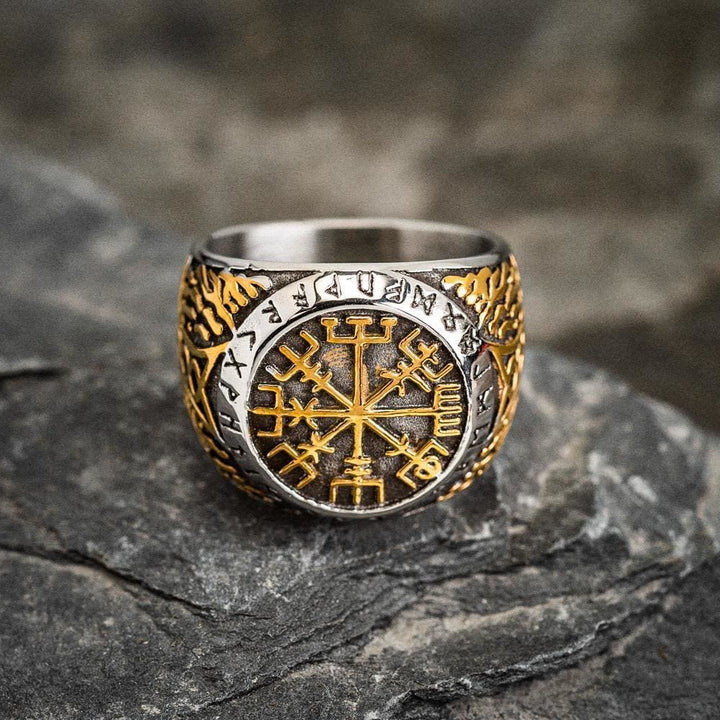 WorldNorse Nordic Vegvisir Compass Navigation Viking Ring - image 3