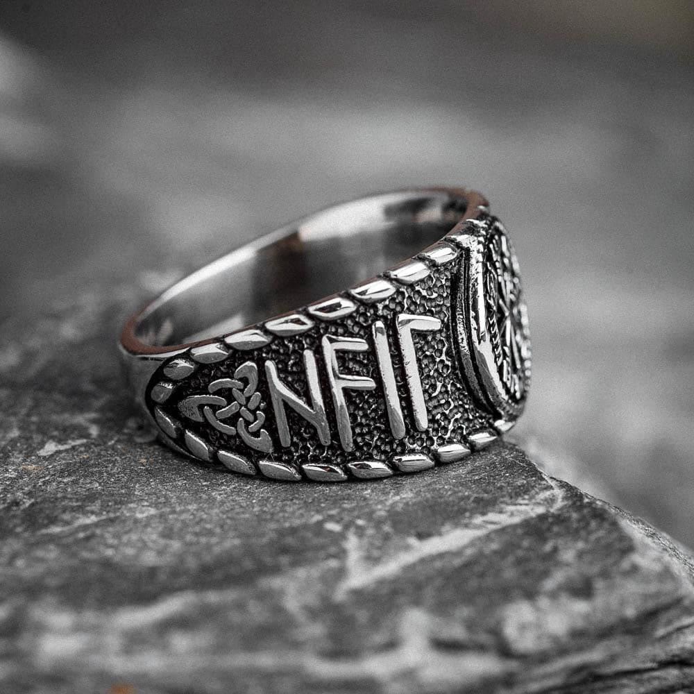 WorldNorse Vegvisir And Runes Stainless Steel Viking Ring - image 15