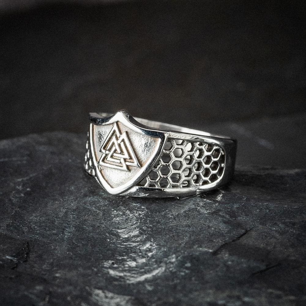 WorldNorse Warrior Viking Valknut Chunky Ring - UK Size Z（US 13) - image 0