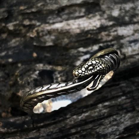 WorldNorse Personality Viking Snake Opening Ring - image 2