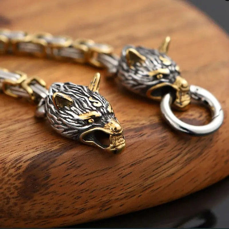 WorldNorse Nordic Geri And Freki Wolves Bracelet - image 3