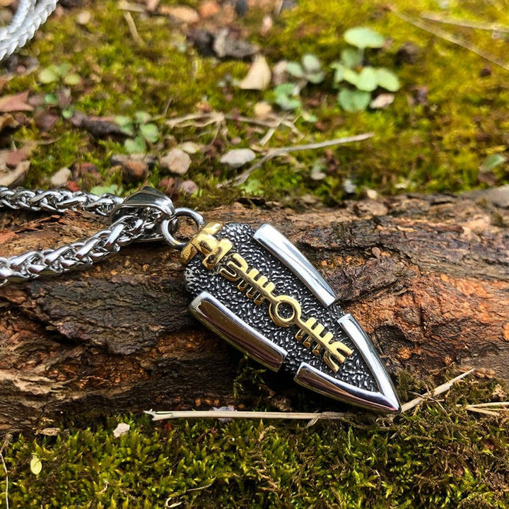 WorldNorse Solid Double Sided Odin’s Spear Valknut Amulet Necklace - image 7