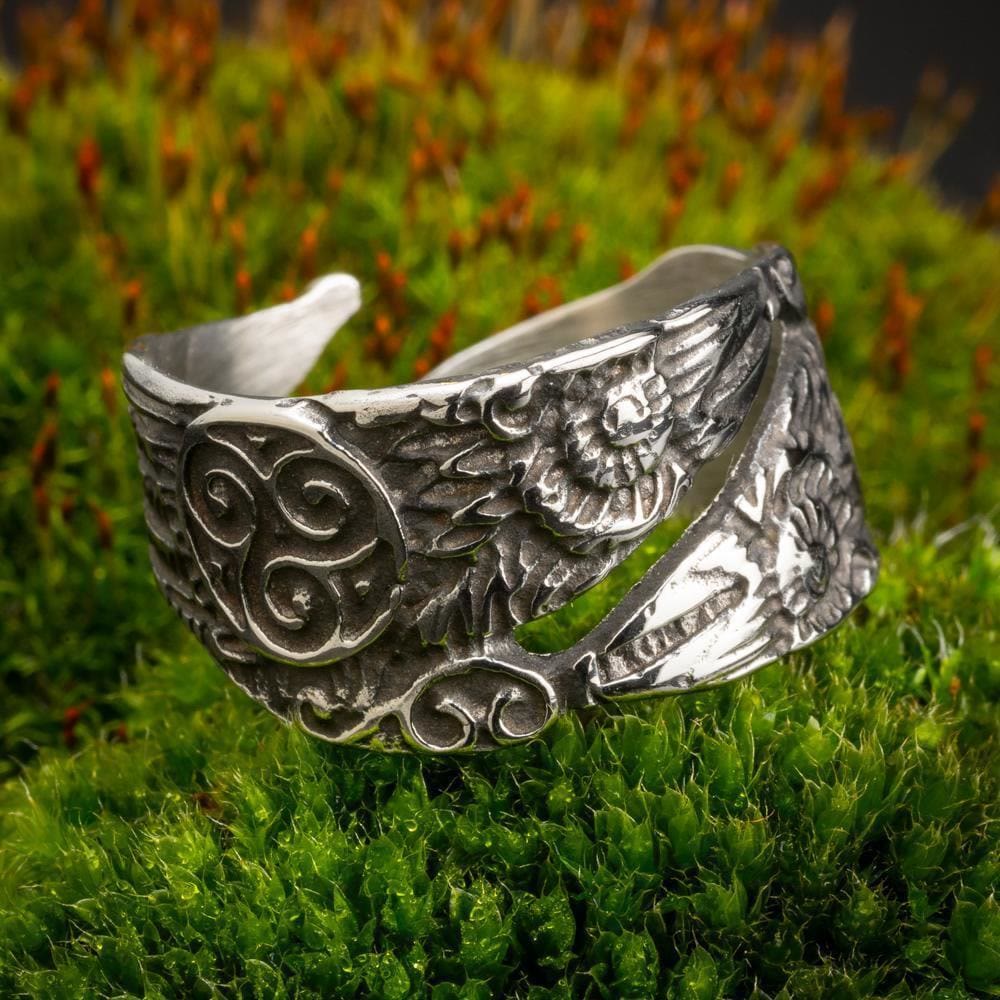 WorldNorse Vintage Nordic Raven Adjustable Ring - image 1