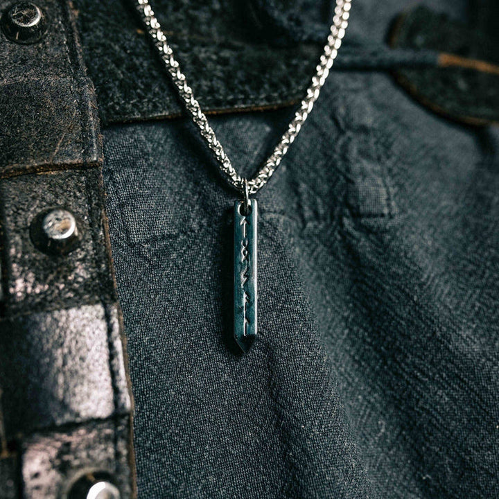 WorldNorse Three-dimensional Cone Type Rune Nordic Necklace