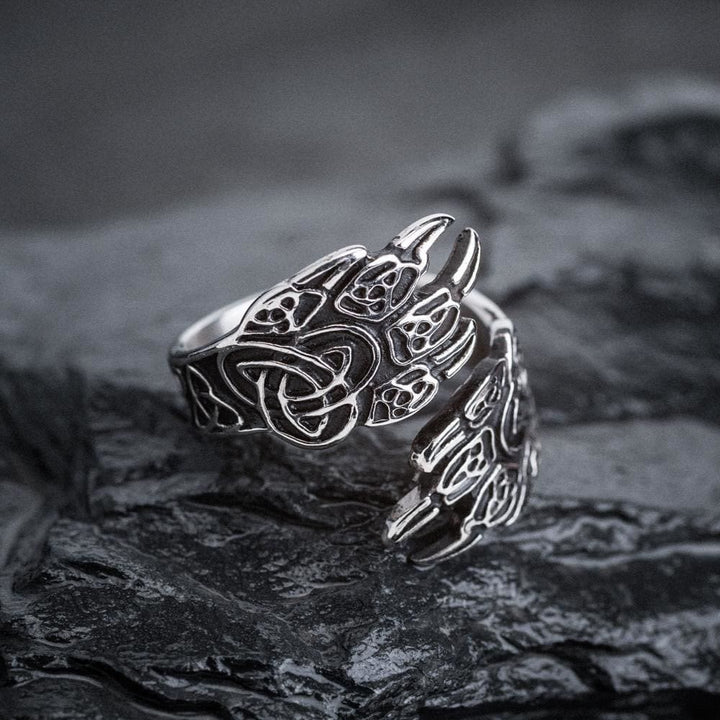 WorldNorse Viking Bear Paw Opening Ring