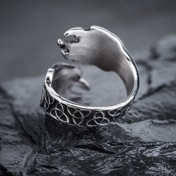 WorldNorse Viking Bear Paw Opening Ring
