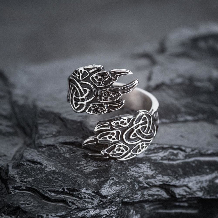 WorldNorse Viking Bear Paw Opening Ring