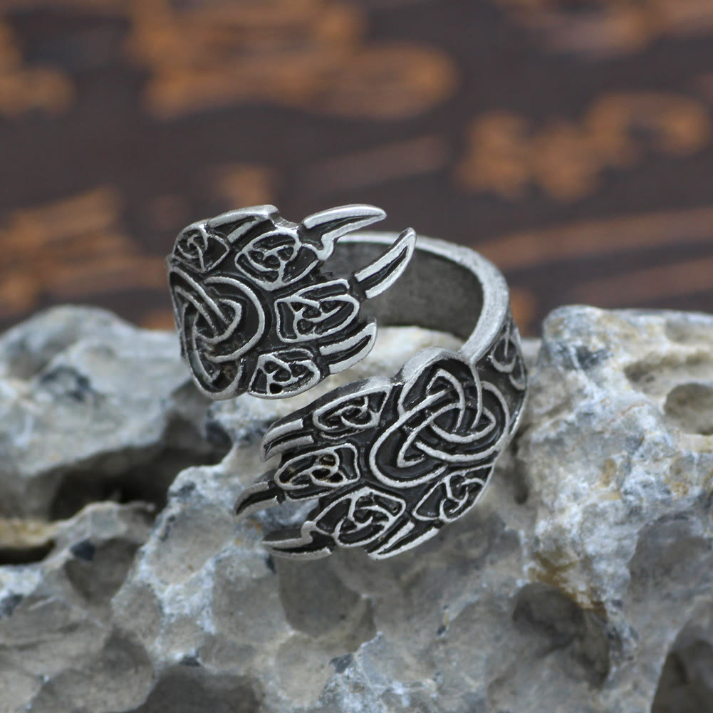 WorldNorse Viking Bear Paw Opening Ring