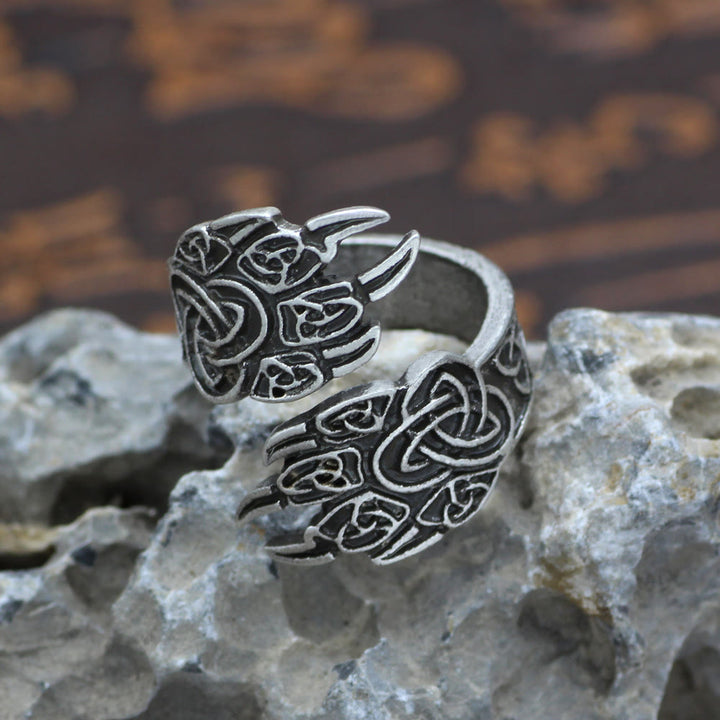 WorldNorse Viking Bear Paw Opening Ring