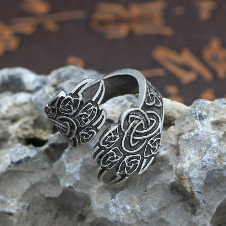 WorldNorse Viking Bear Paw Opening Ring