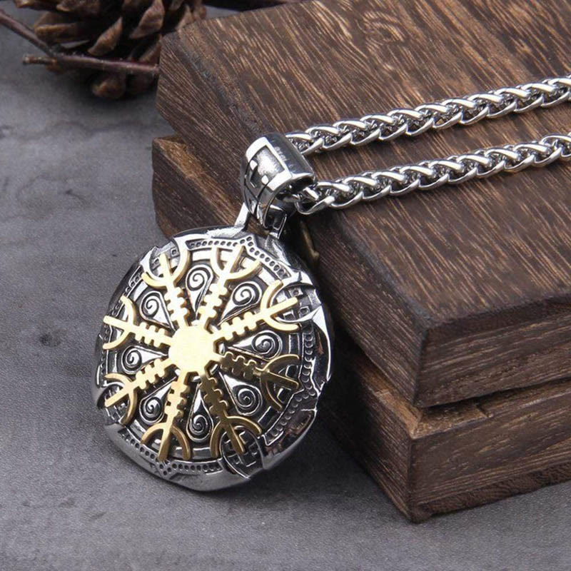 WorldNorse The Helm Of Awe Protection Strength Viking Necklace