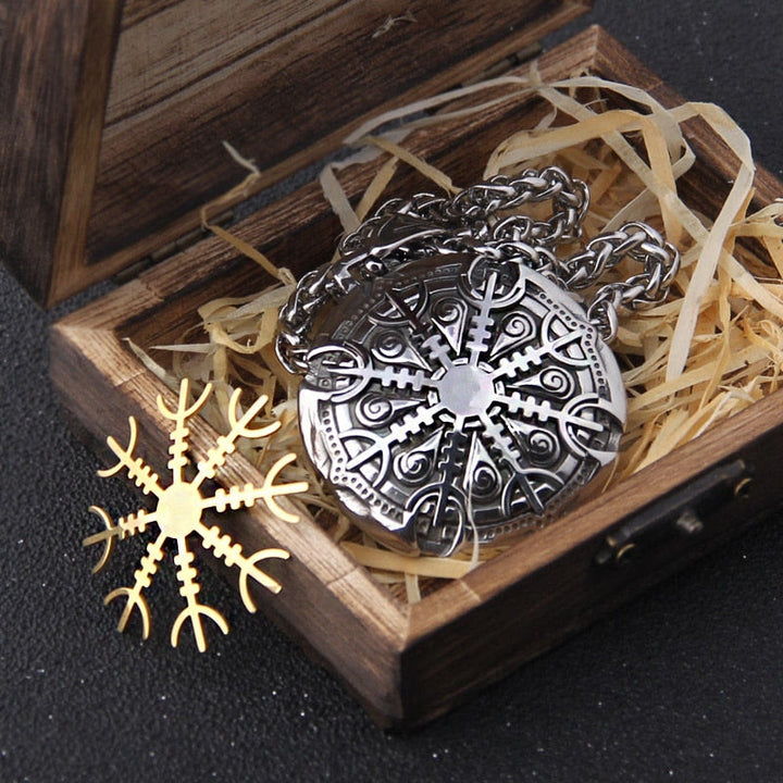 WorldNorse The Helm Of Awe Protection Strength Viking Necklace