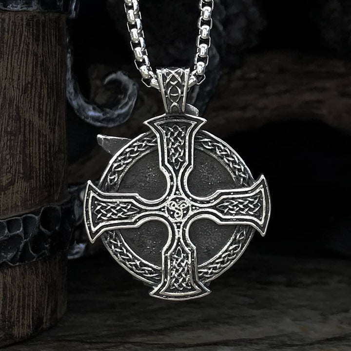 WorldNorse Odin's Warrior Raven Shield Pendant Necklace
