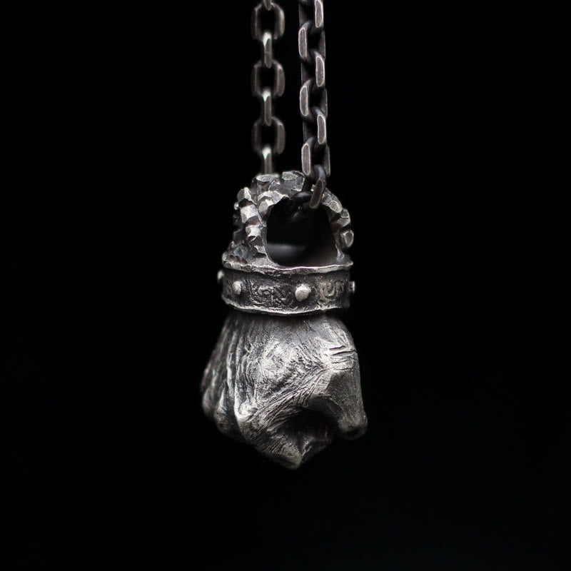 WorldNorse Powerful Fist of Fate Hammering Gesture Necklace