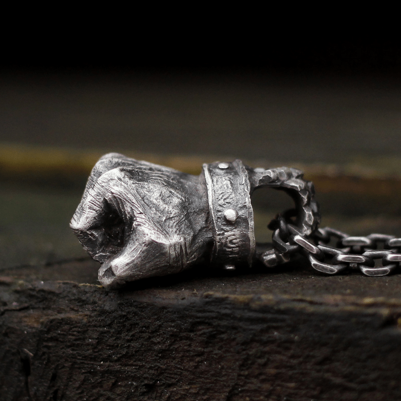 WorldNorse Powerful Fist of Fate Hammering Gesture Necklace - image 8
