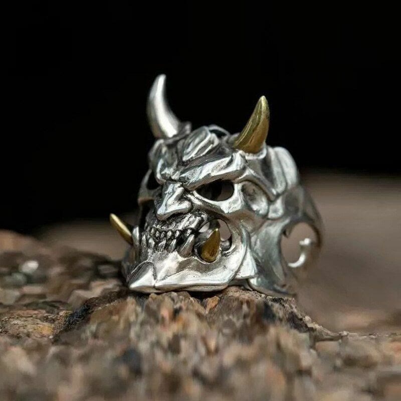 WorldNorse Demon Anger Gothic Biker Skeleton Ring